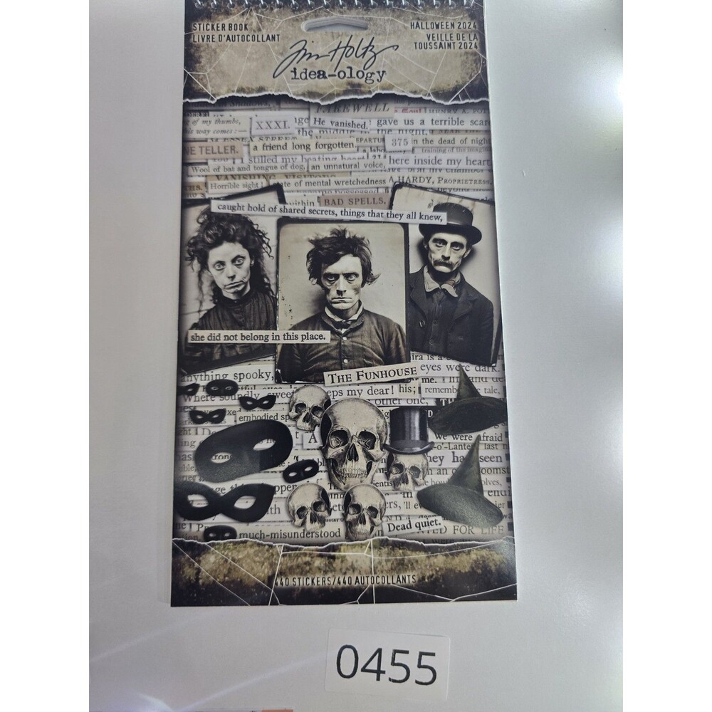 Tim Holtz Idea-ology Halloween 2024 Sticker Book 440 Stickers New